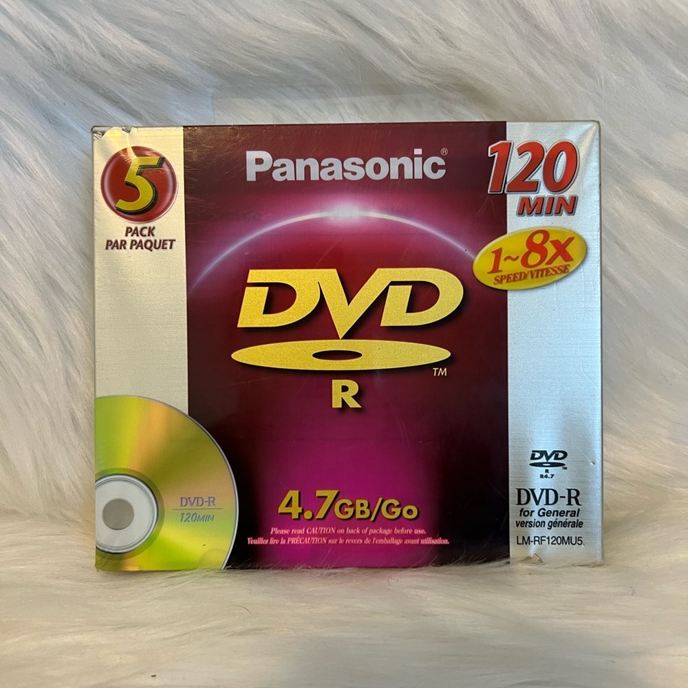 Panasonic dvd-r x 5 120 min New!